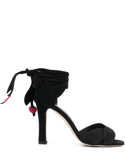 Manolo Blahnik - Ossie 100mm open-toe suede sandals