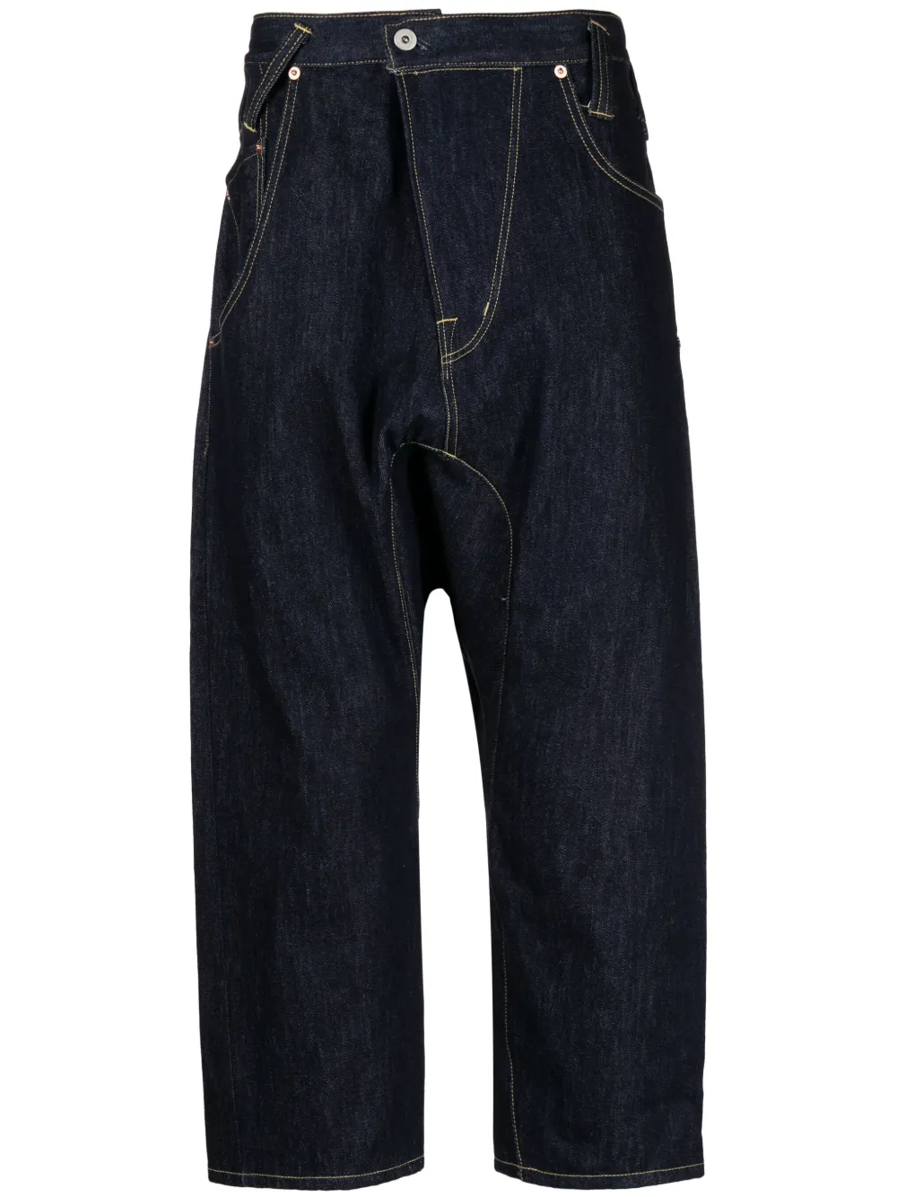 Fumito Ganryu Asymmetric Cropped Jeans - Farfetch