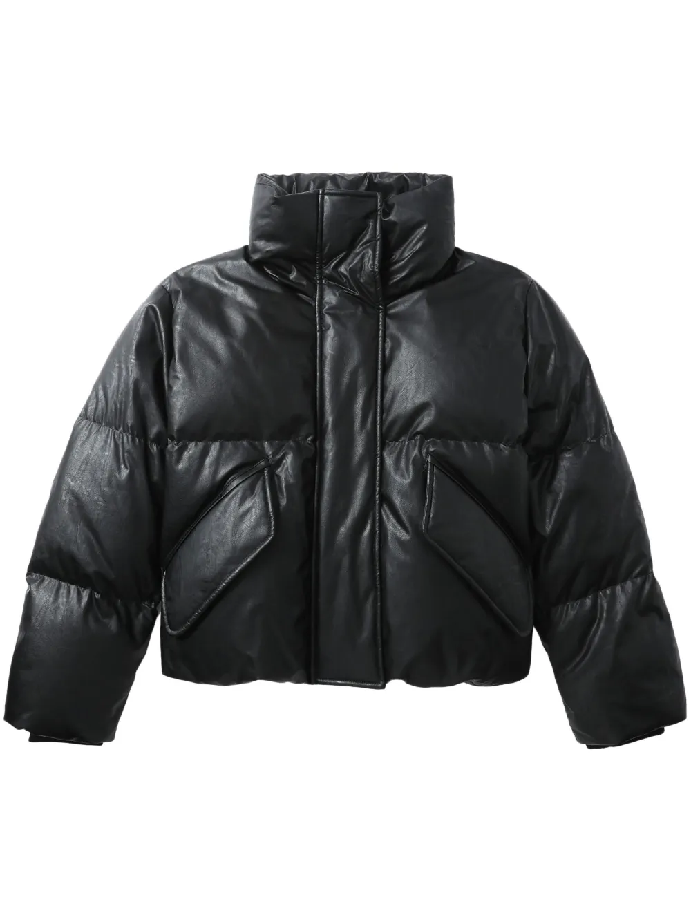 MM6 Maison Margiela numbers-motif padded jacket - Black