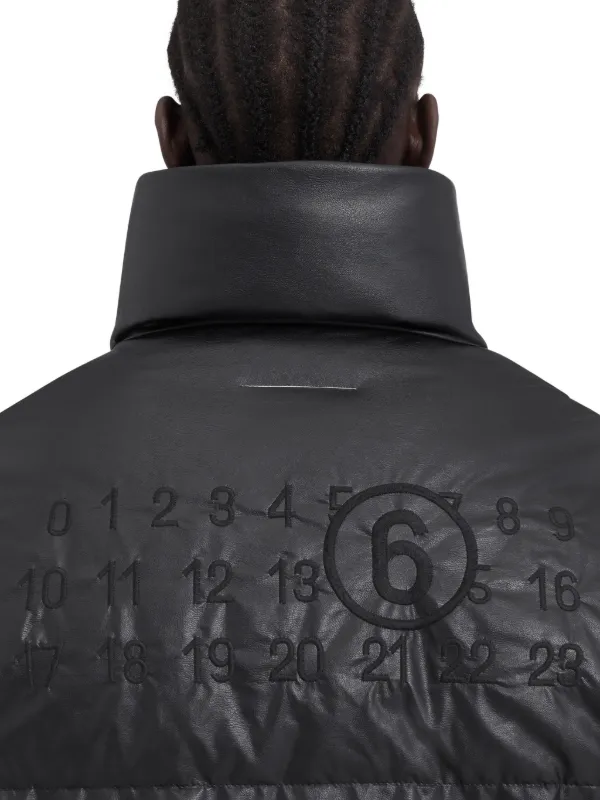 MM6 Maison Margiela ナンバーモチーフ パデッドジャケット | ブラック