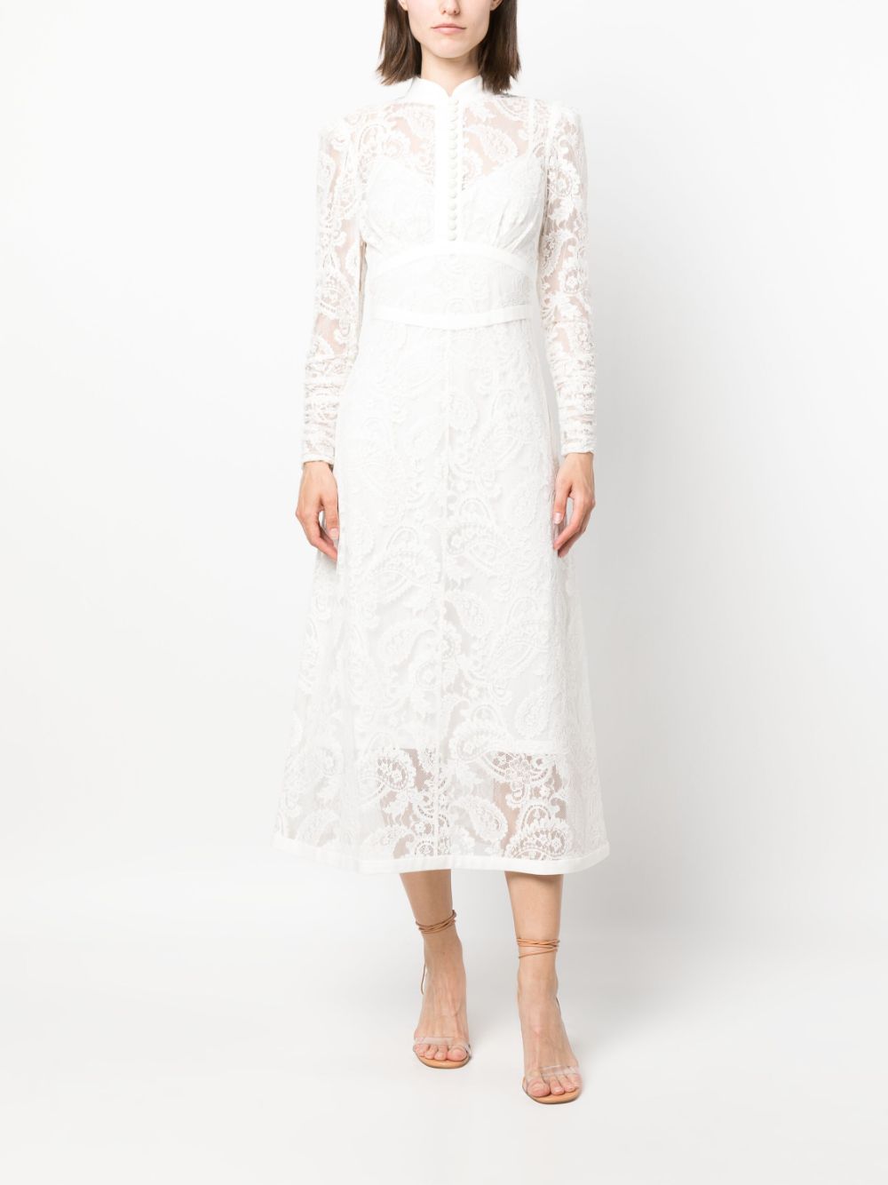 ZIMMERMANN Wonderland lace midi dress - IVORY