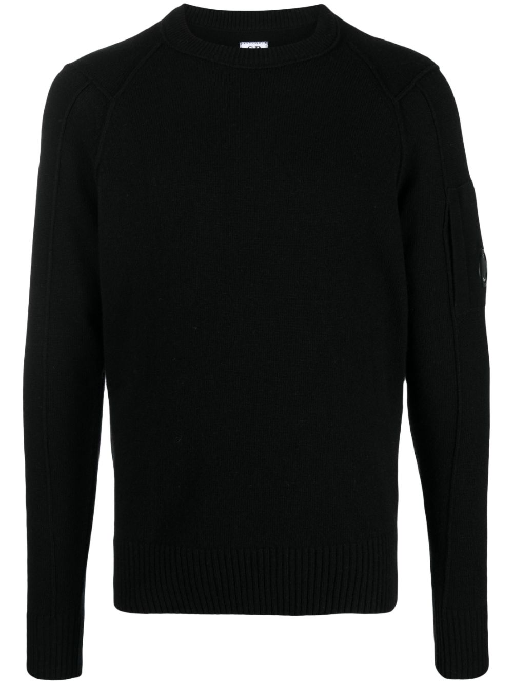 Shop C.p. Company Sea Island Knit Jumper In Black