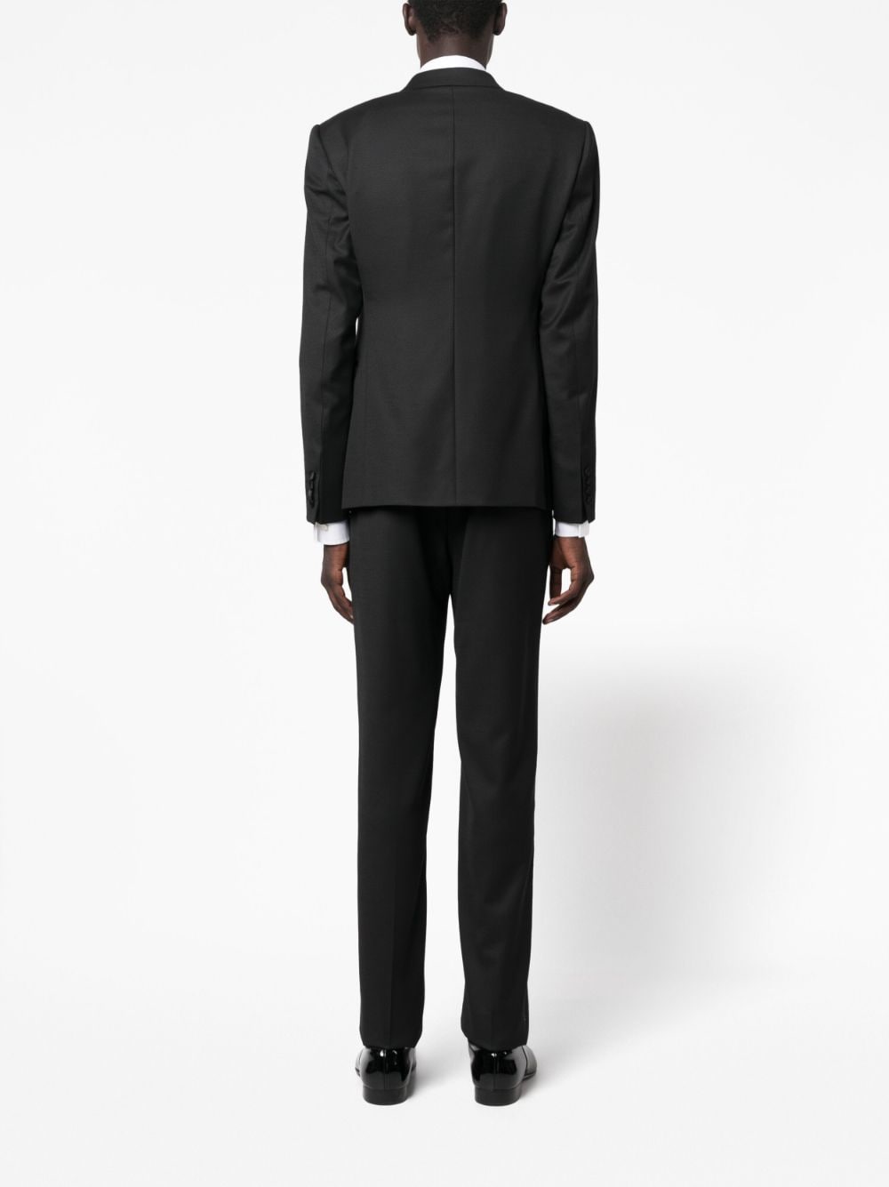 Emporio Armani double-breasted buttoned tailored suit - Zwart