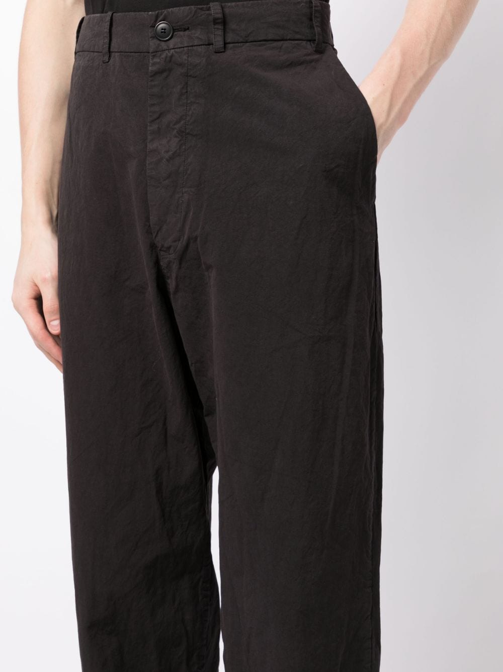 Shop Casey Casey High-rise Straight-leg Trousers In Black