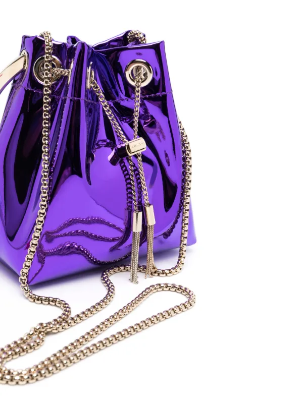 バックパック・リュック Jimmy Choo BON BON TZZ Bucket Bags & Backpacks patent Jimmy Choo Bon Bon patent-finish Bucket Bag | Pink | FARFETCH LB