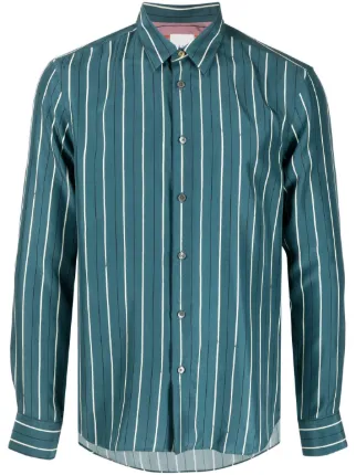 Paul Smith Striped Silk Shirt FARFETCH KZ