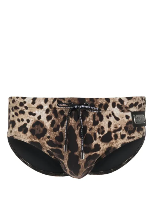 Slip à imprimé léopard - Dolce & Gabbana - Modalova