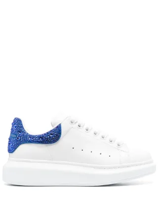 Alexander McQueen Tenis Con Agujetas y Detalles De Cristal Blanco FARFETCH MX