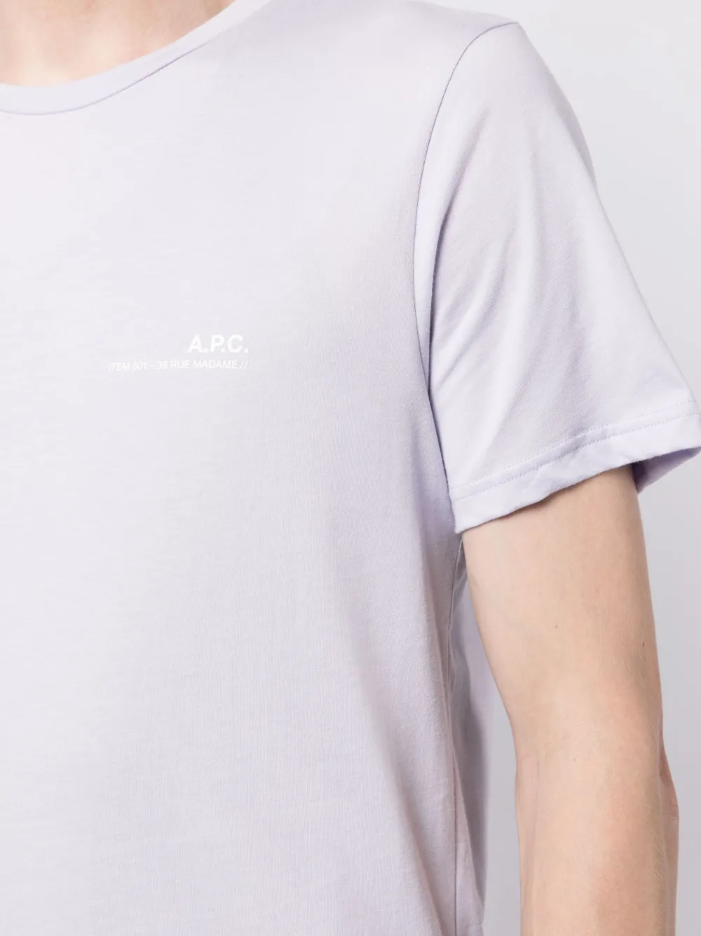 Apc Logo-print Cotton-jersey T-shirt In Purple