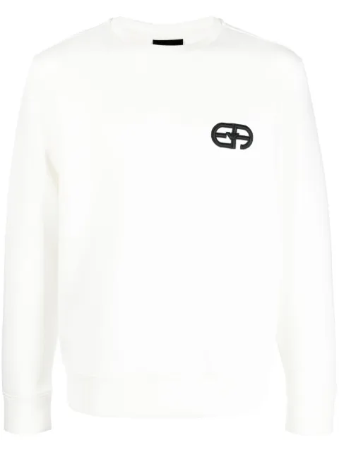 Emporio Armani logo-embroidered crew-neck sweatshirt 
