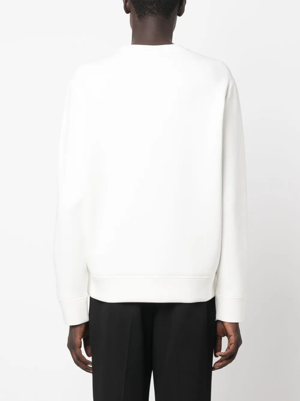 Emporio Armani Men's Logo Cotton Sweatshirt In White