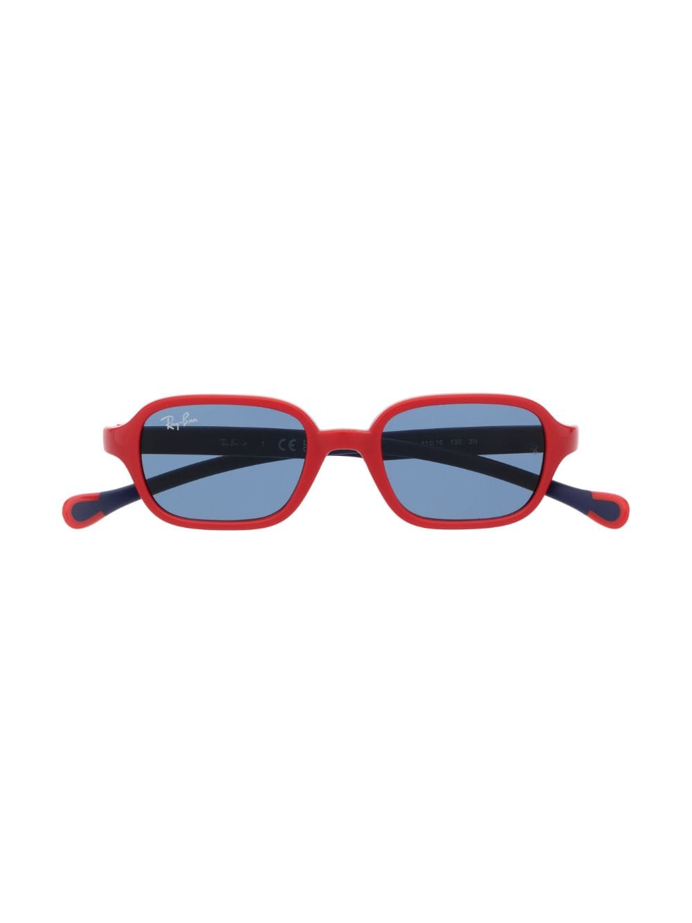 Ray-ban Junior Kids' Rb9074s Rectangle-frame Sunglasses In Red
