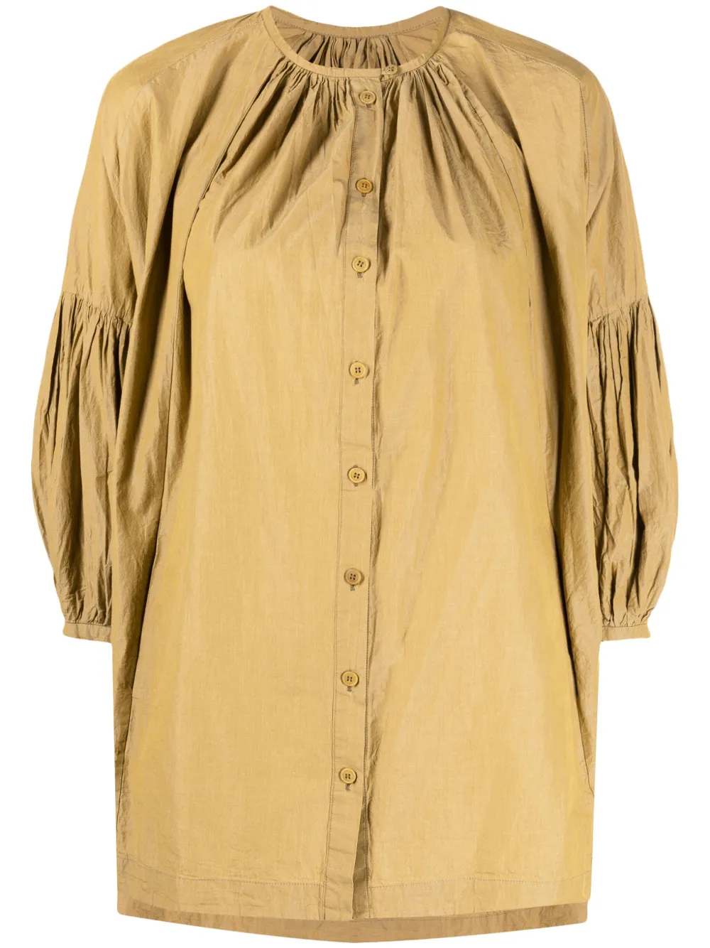 Casey Blouse met gekreukt effect Geel