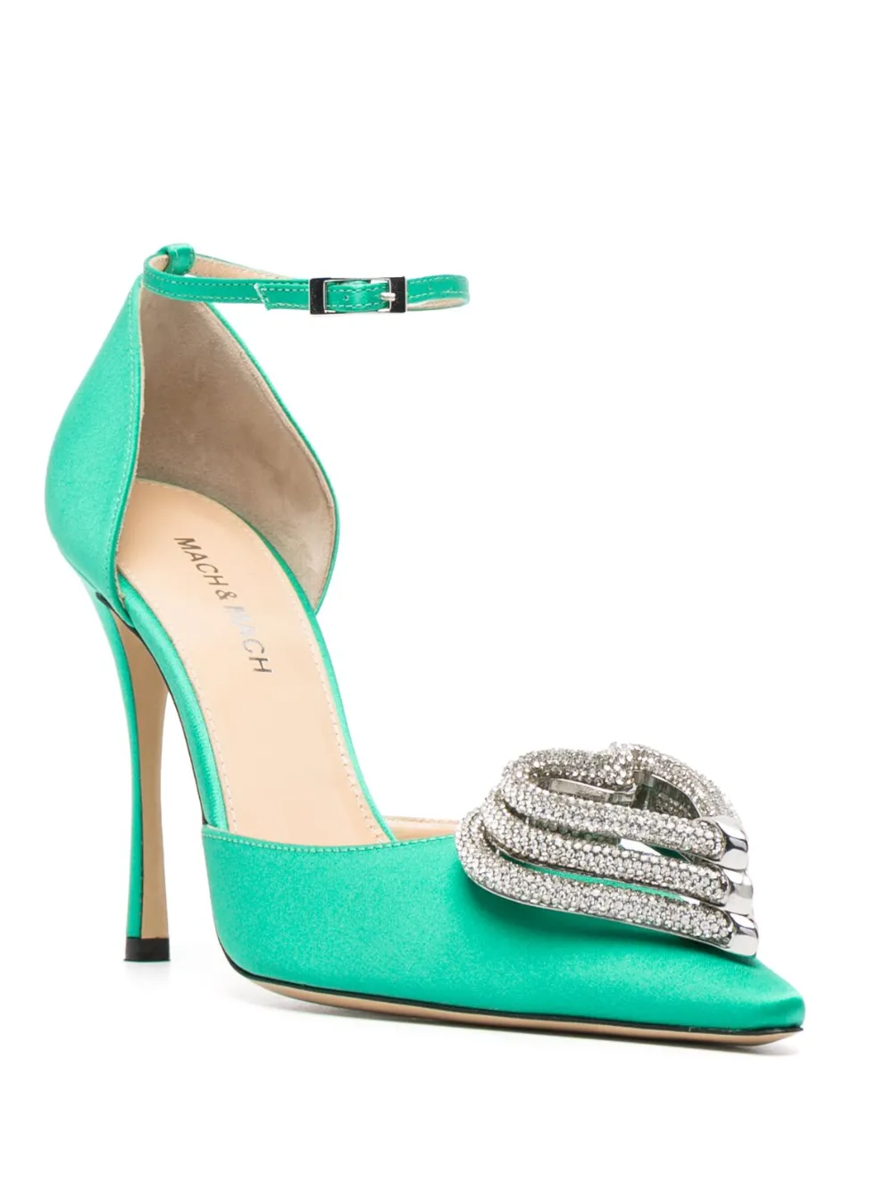 MACH & MACH 110mm crystal-embellished pumps - Groen
