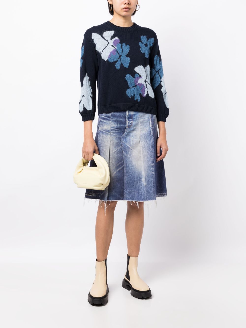 PS Paul Smith Trui met bloemenprint - Blauw