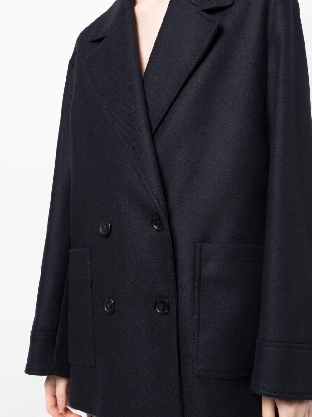 Shop Ps By Paul Smith Notched-lapels Double-breasted Coat In Blue