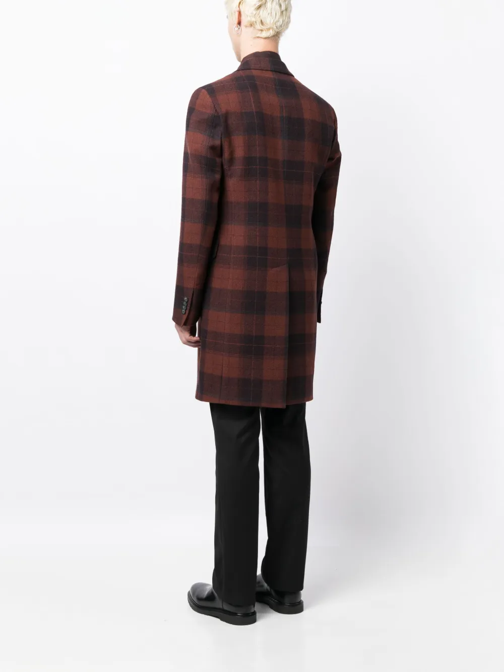 Paul Smith check print Wool Coat Farfetch
