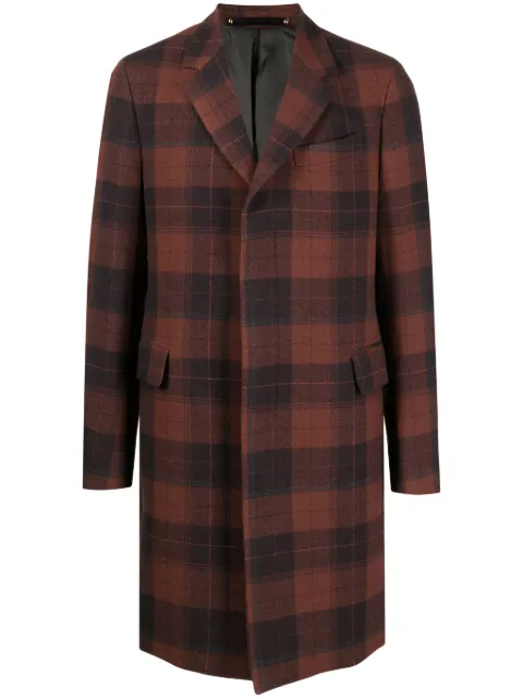 Paul Smith check-print wool coat 