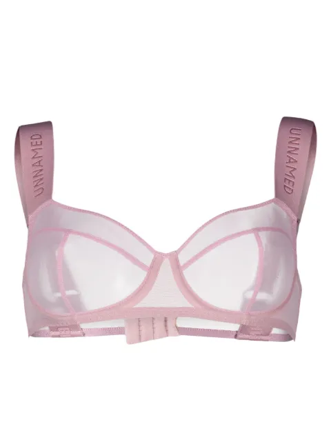 Zhilyova logo-strap balconette bra
