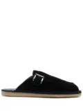 Comme des Garçons Homme buckle-fastening suede slides - Black
