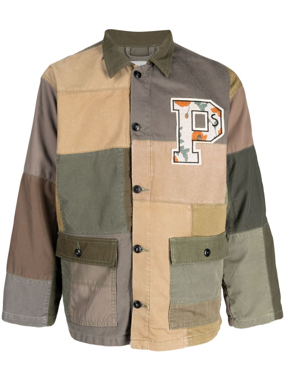 PRESIDENT'S logo-patch cotton military jacket - Brown