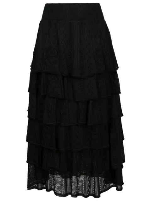 Cecilia Prado Saia midi Inês com camadas