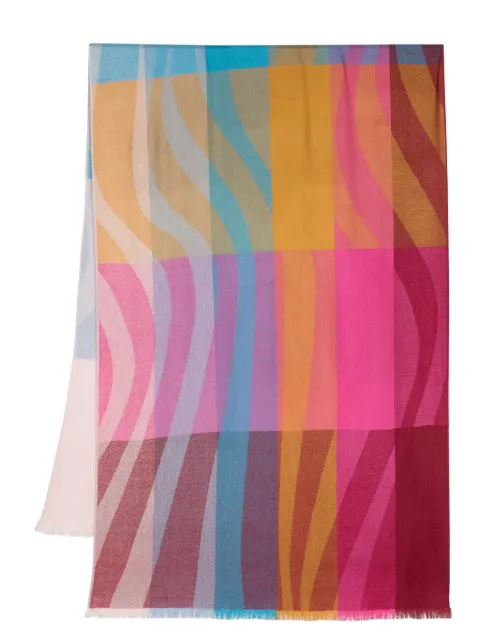 Paul Smith Swirl Stripe colour-block scarf