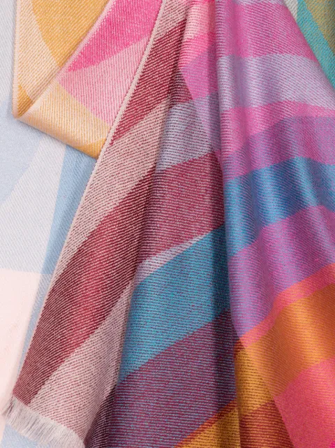 Paul Smith Swirl Stripe colour-block scarf W1A250KL687 - 2