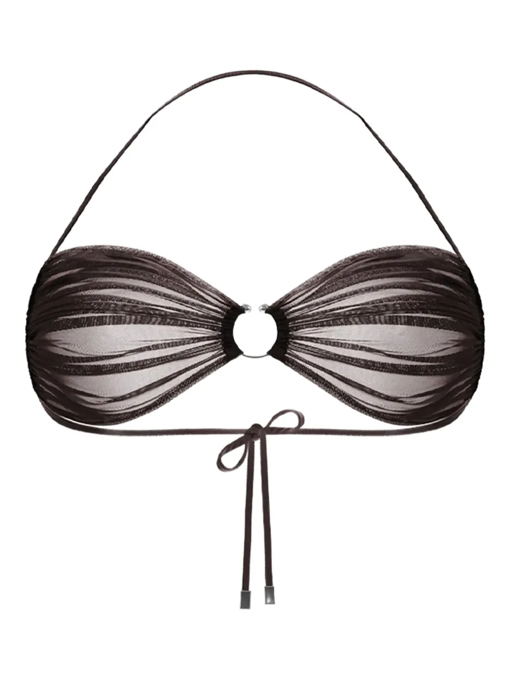 Zhilyova Icon gathered-tulle halterneck bra | Image 2