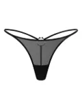 Zhilyova Dune semi-sheer tulle thong - Black