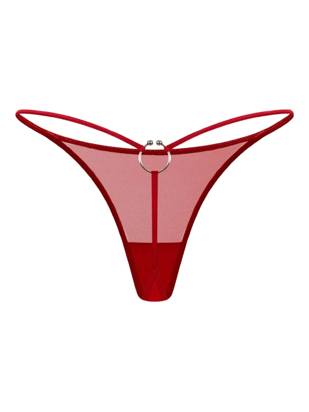 Zhilyova Doorzichtige string - Rood