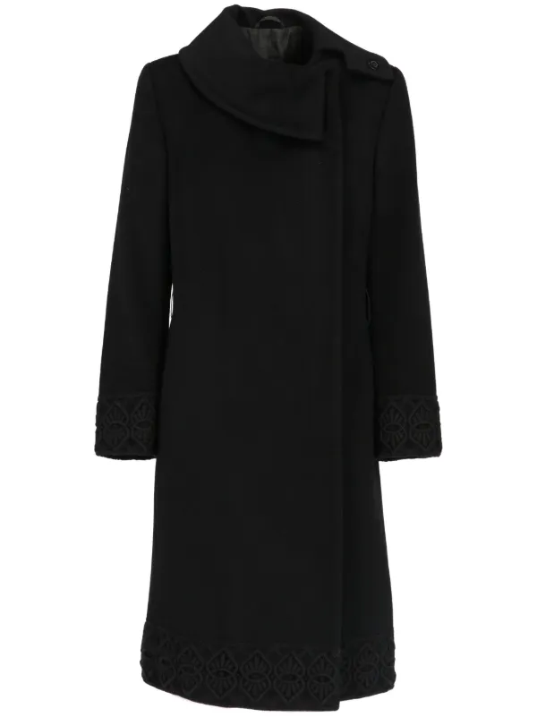 Gucci Pre-Owned 2000s Embroidered Coat Black FARFETCH IN