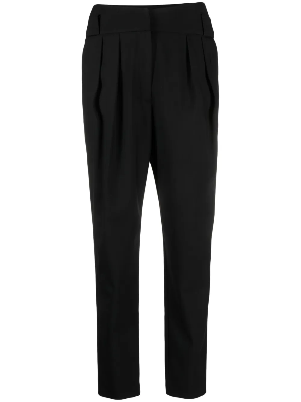 Iro High-waist Tapered Trousers In Black