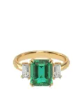 VEYNOU 14kt recycled yellow gold Eden emerald and diamond ring