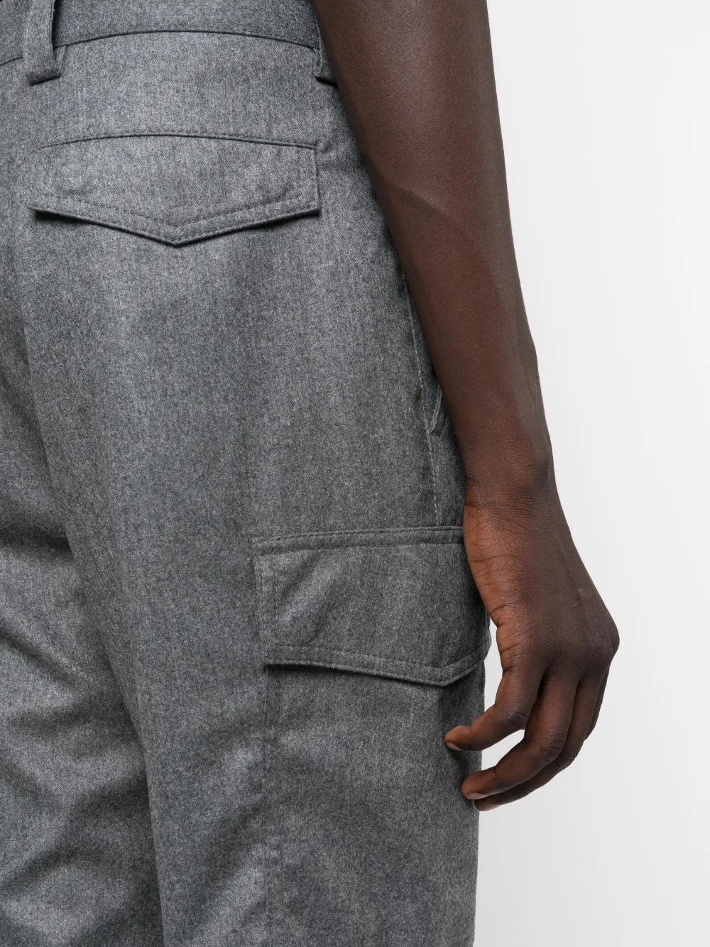 Brunello Cucinelli Straight-leg Virgin Wool Trousers In Grey
