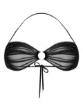 Zhilyova Icon gathered-tulle halterneck bra - Black