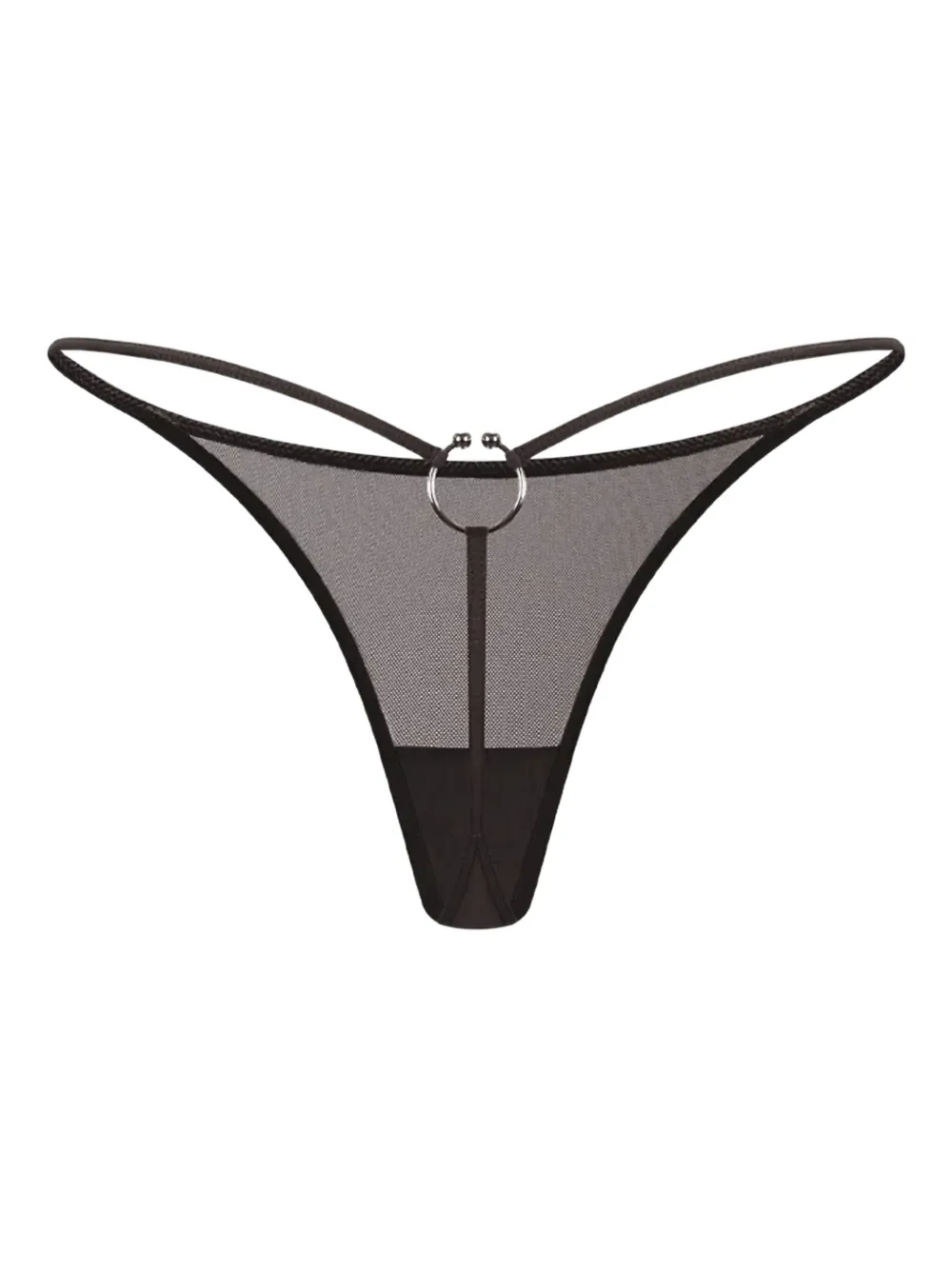Zhilyova Doorzichtige string - Bruin