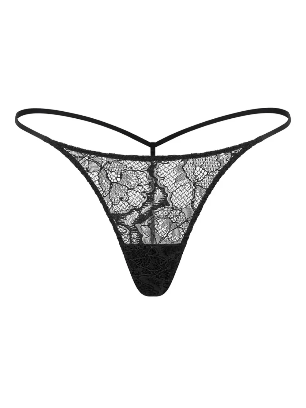 Zhilyova Tara floral-lace thong | Black | Image 1