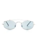 Giorgio Armani double-bridge round-frame sunglasses - Silver