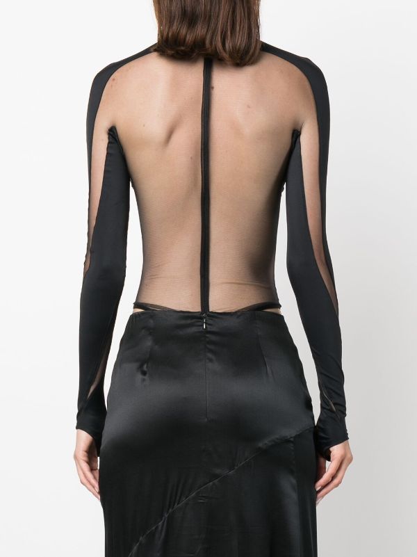 Mugler Illusion Panelled Bodysuit - Farfetch