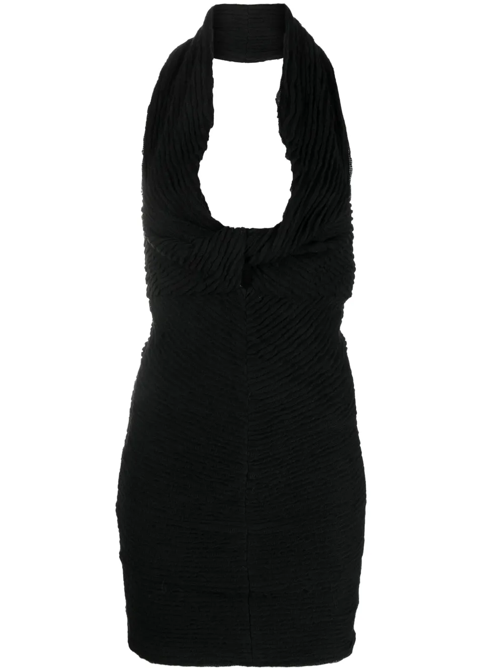 Iro Oxanne Twist-detail Halterneck Minidress In Black