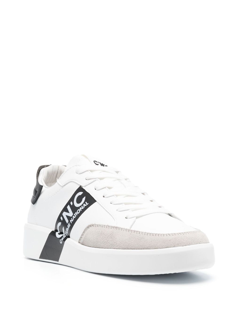 costume national contemporary low-top leather sneakers - Wit