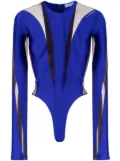 Mugler Illusion panelled bodysuit - Purple