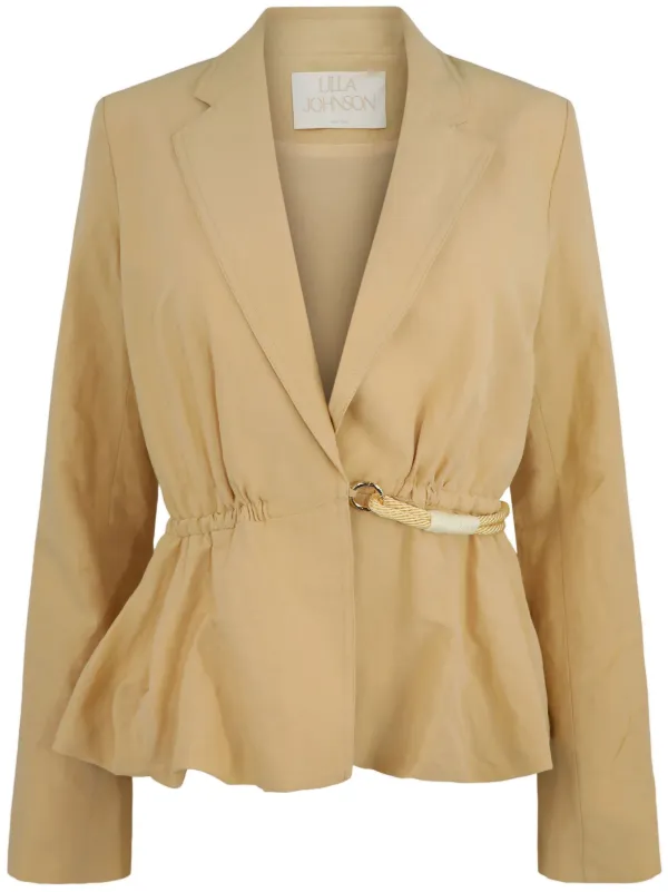 Ulla Johnson Talie Belted Blazer in Neutrals