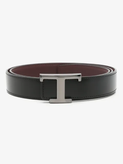 Tod's T-buckle reversible leather belt