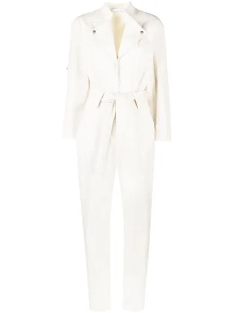 IRO press-stud collar belted tapered jumpsuit