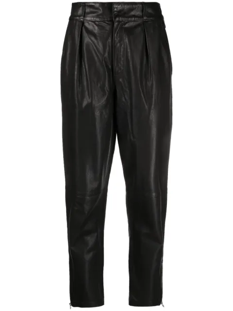 IRO Stara high-waist leather tapered trousers