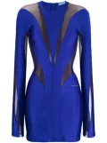 Mugler Illusion panelled minidress - Blue