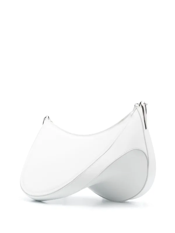 Mugler logo-plaque Shoulder Bag | White | FARFETCH