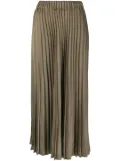 Brunello Cucinelli pleated midi skirt - Green